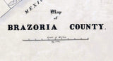 1864 Map of Brazoria County Texas