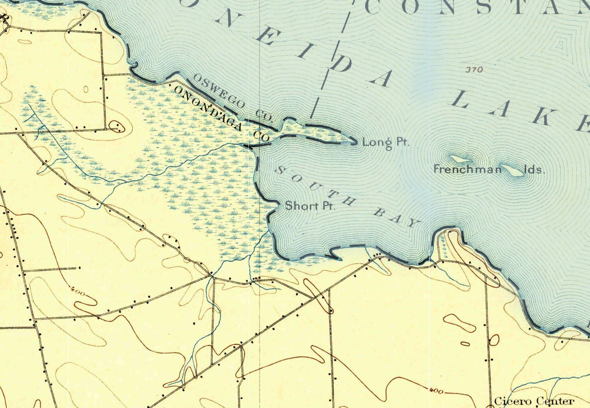 1895 Map of Oneida Lake New York