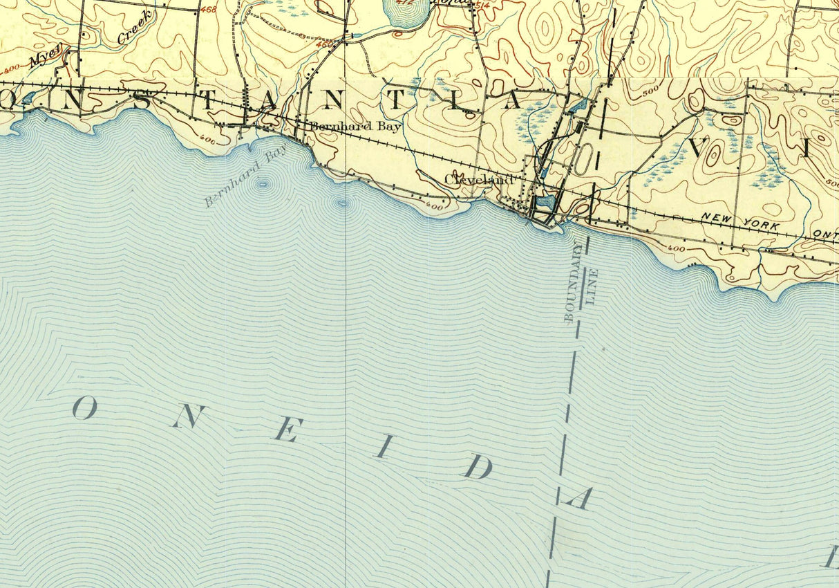 1895 Map of Oneida Lake New York