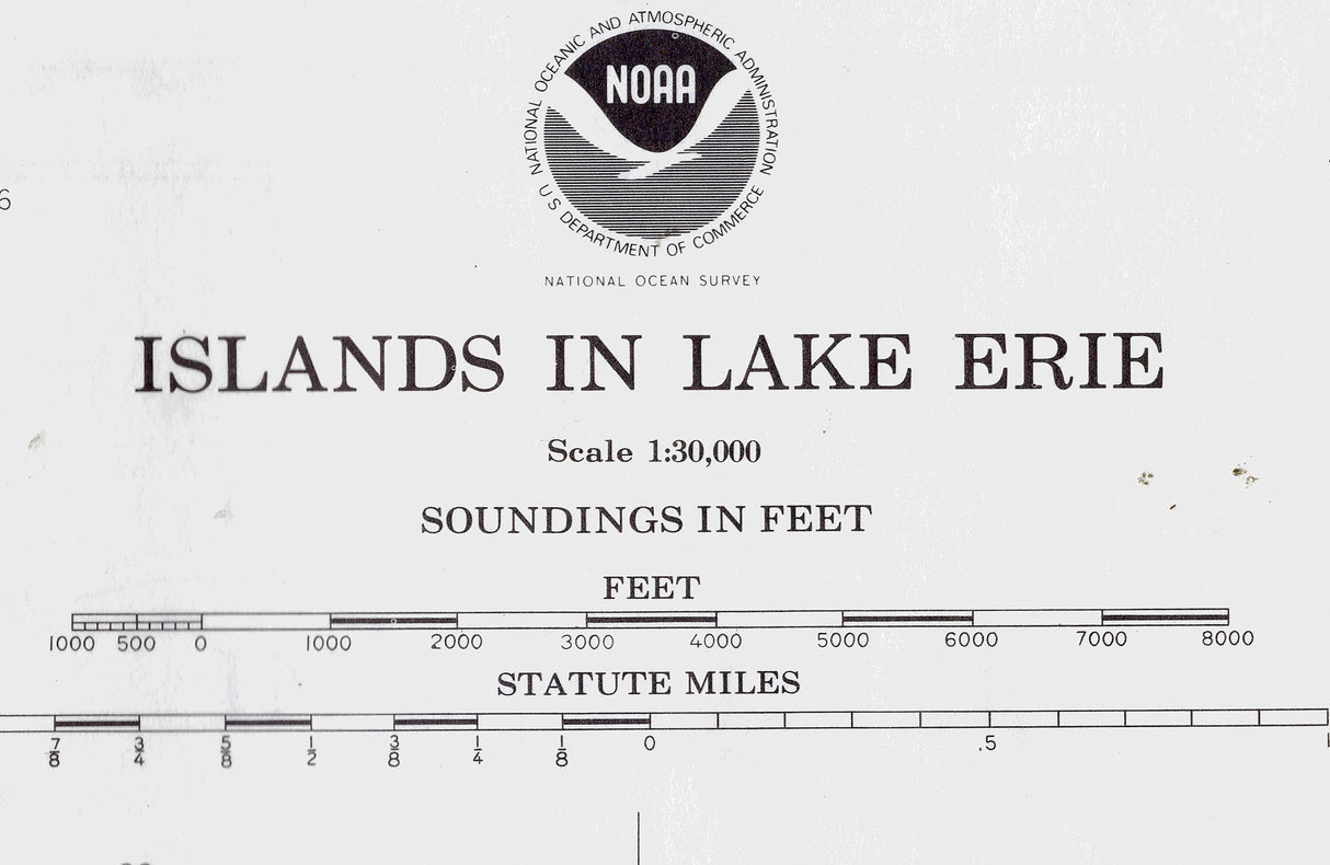 1980 Nautical Map of South Bass Island Lake Erie