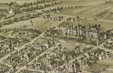 1896 Panoramic Map of North East Erie County Pennsylvania
