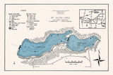 1960 Map of Mt Gilead Lakes Morrow County Ohio