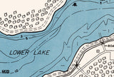 1960 Map of Mt Gilead Lakes Morrow County Ohio