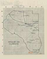 1910 Map of Taylor County Florida