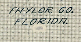 1910 Map of Taylor County Florida