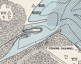 1961 Map of Roosevelt Lake Scioto County Ohio