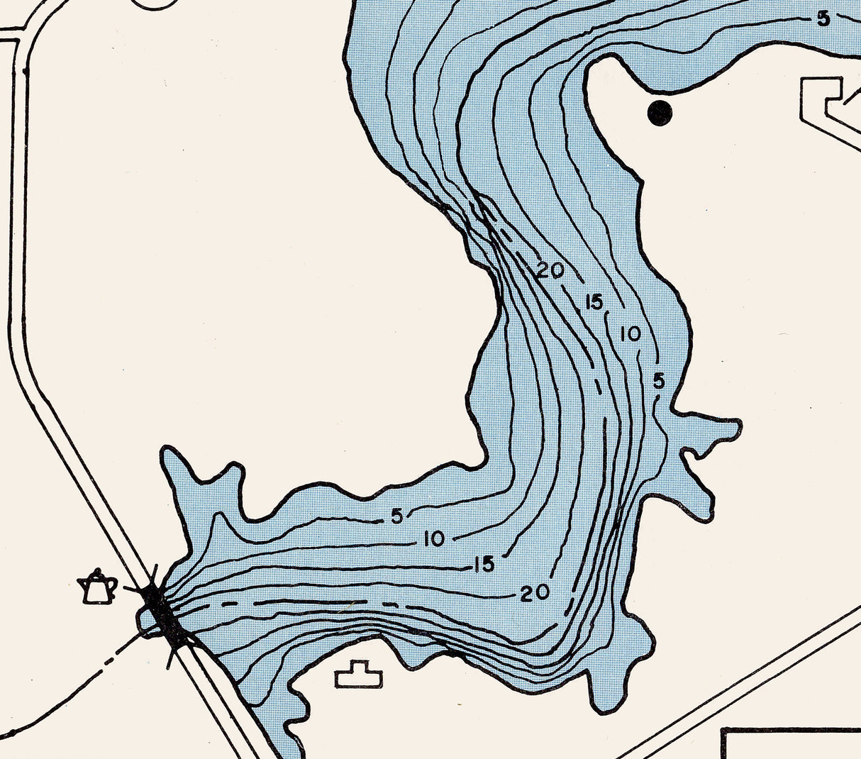 1961 Map of Stonelick Lake Clermont County Ohio