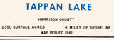 1961 Map of Tappan Lake Harrison County Ohio