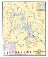 1971 Map of Philpott Lake Virginia