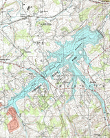 1998 Map of Lake Marburg York County Pennsylvania