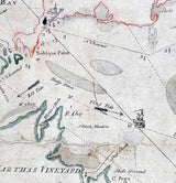 1786 Map of Nantukket Shoals Cape Codd