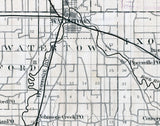 1880 Map of Jefferson County Wisconsin