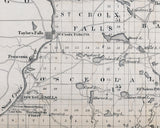 1880 Map of Polk County Wisconsin