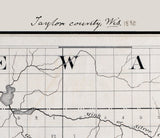 1880 Map of Taylor County Wisconsin