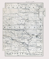 1880 Map of Waupaca County Wisconsin
