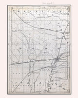 1880 Map of Wood County Wisconsin