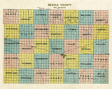 1907 Map of Beadle County South Dakota