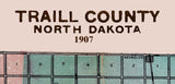 1907 Map of Traill County North Dakota