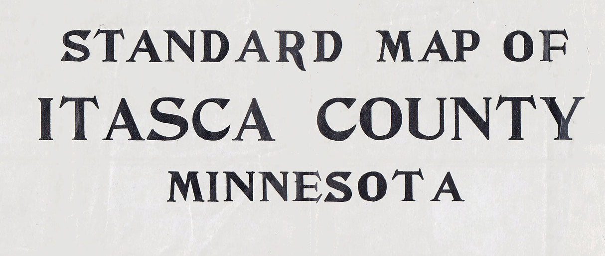 1914 Map of Itasca County Minnesota