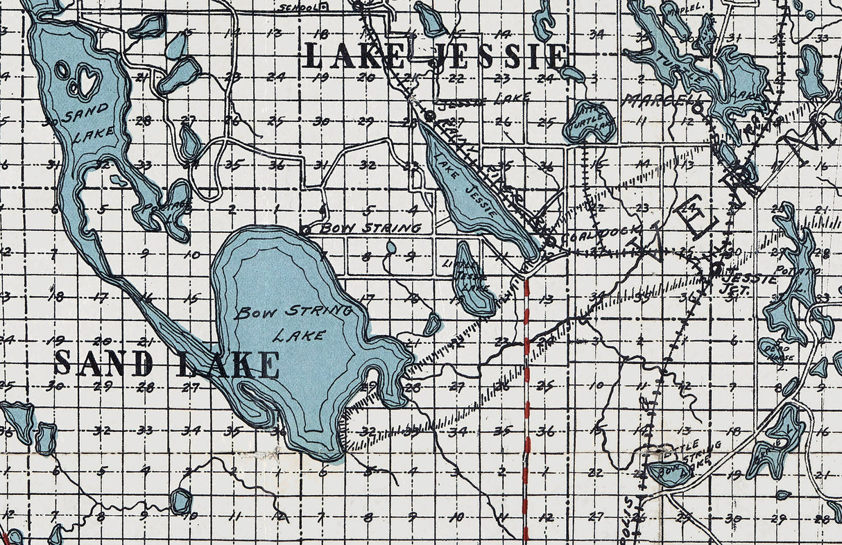 1914 Map of Itasca County Minnesota