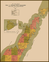 1915 Map of Door County Wisconsin