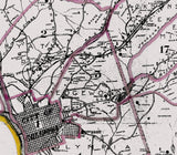 1915 Map of Richland County South Carolina Showing School Districts