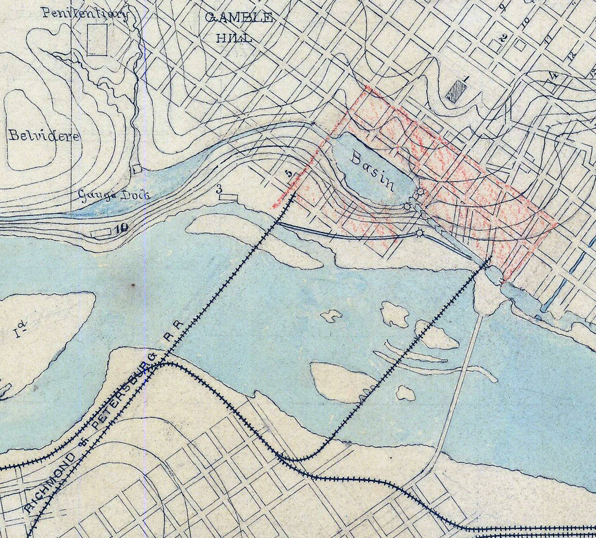 1860s Map of Richmond Virginia