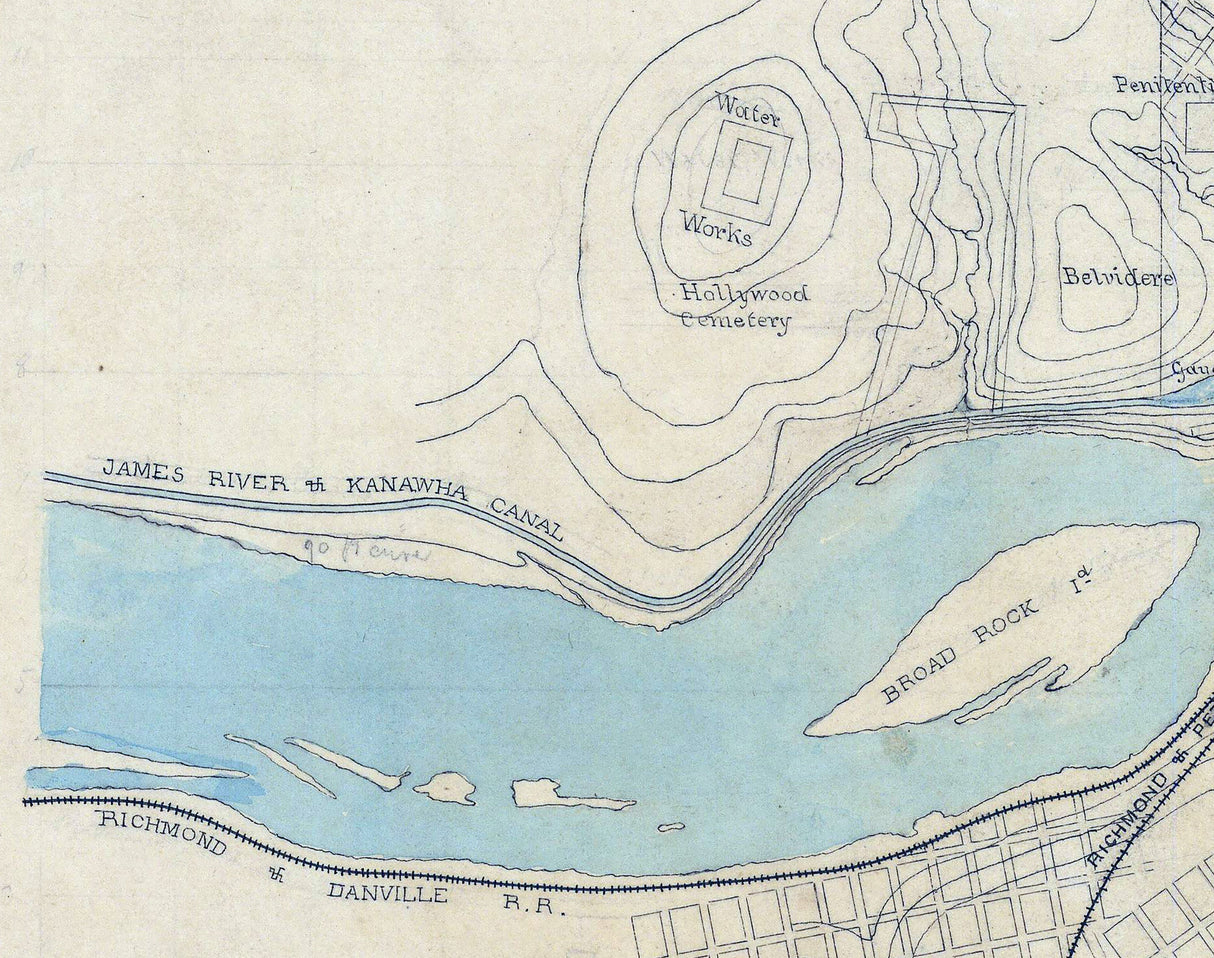 1860s Map of Richmond Virginia