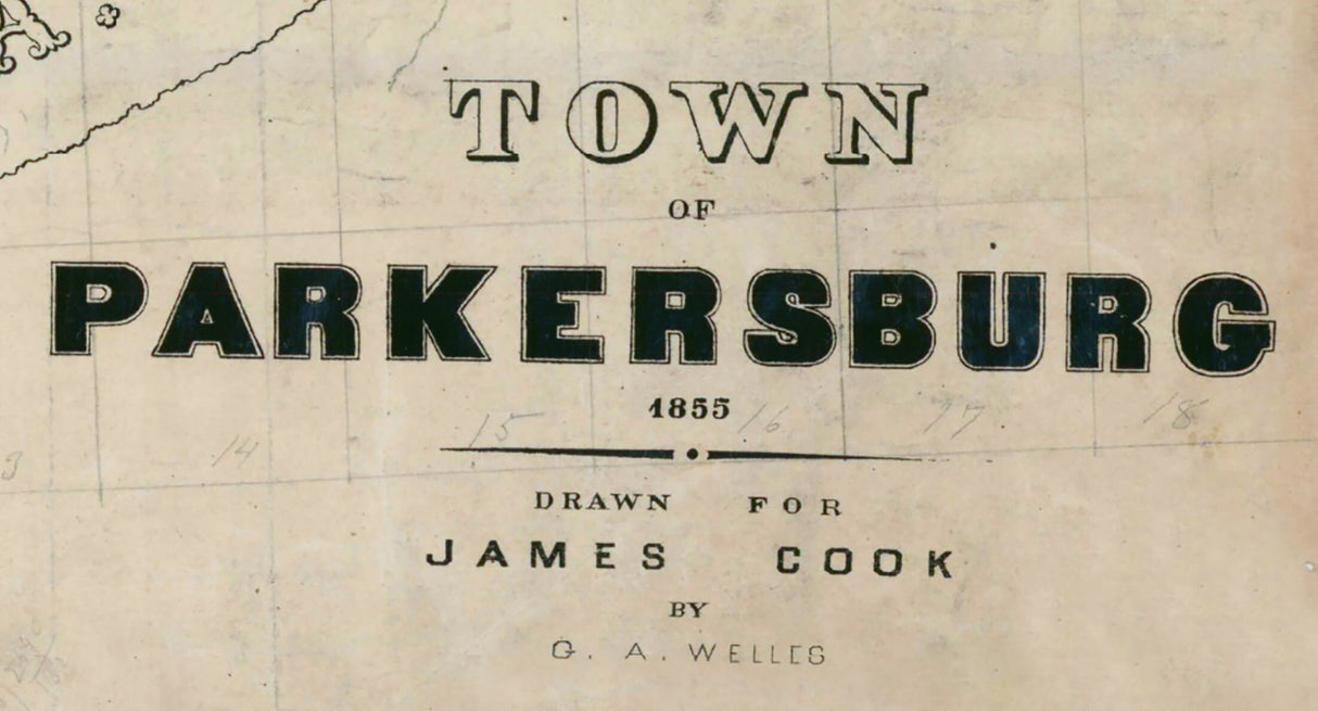 1855 Map of Parkersburg West Virginia