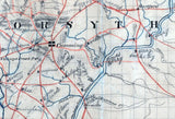 1860s Map of Cherokee Forsyth and Hall County Georgia