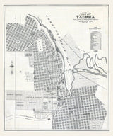 1880 Map of Tacoma Washington