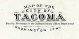 1880 Map of Tacoma Washington