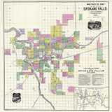 1890 Map of Spokane Falls Washington