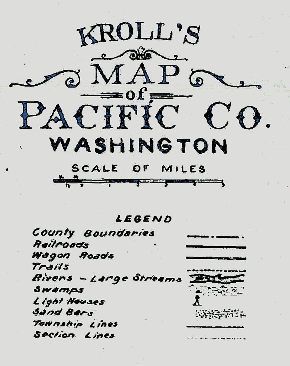 1910 Map of Pacific County Washington