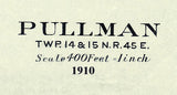 1910 Map of Pullman Whitman County Washington