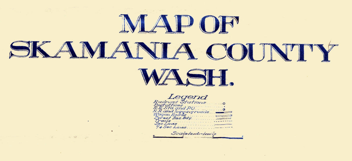 1910 Map of Skamania County Washington