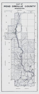 1915 Map of Pend Oreille County Washington