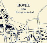 1916 Map of Bovill Latah County Idaho