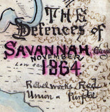 1864 Map of Savannah Georgia