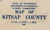 1930 Map of Kitsap County Washington