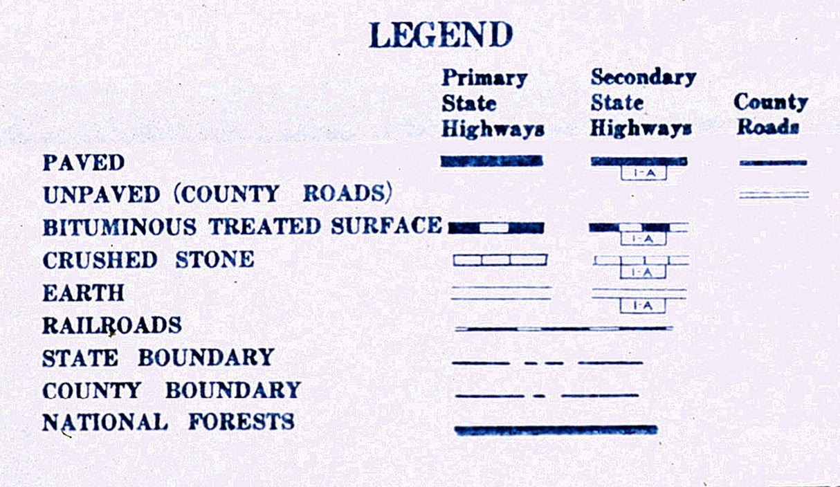 1937 Map of Garfield County Washington