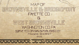 1855 Map of Brownsville Fayette & Washington County Pennsylvania