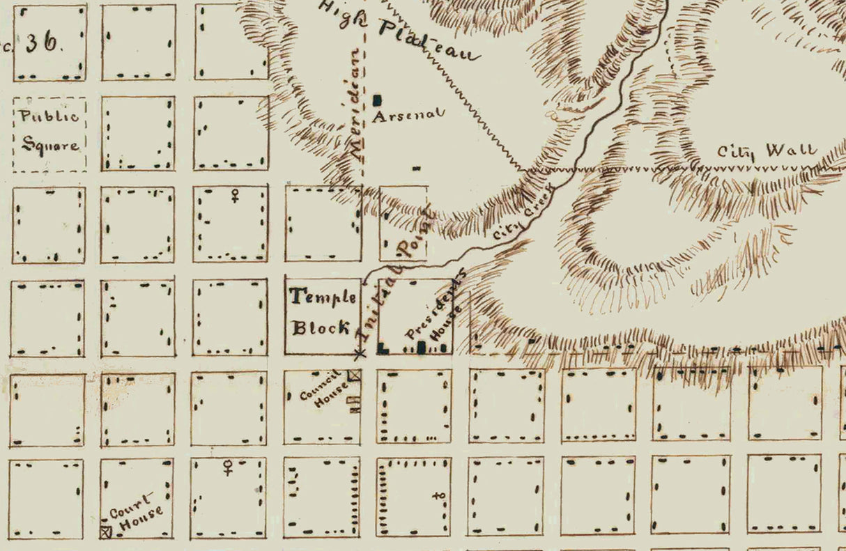 1800s Map of Salt Lake City Utah