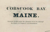 1836 Nautical Map of Cobscook Bay Maine