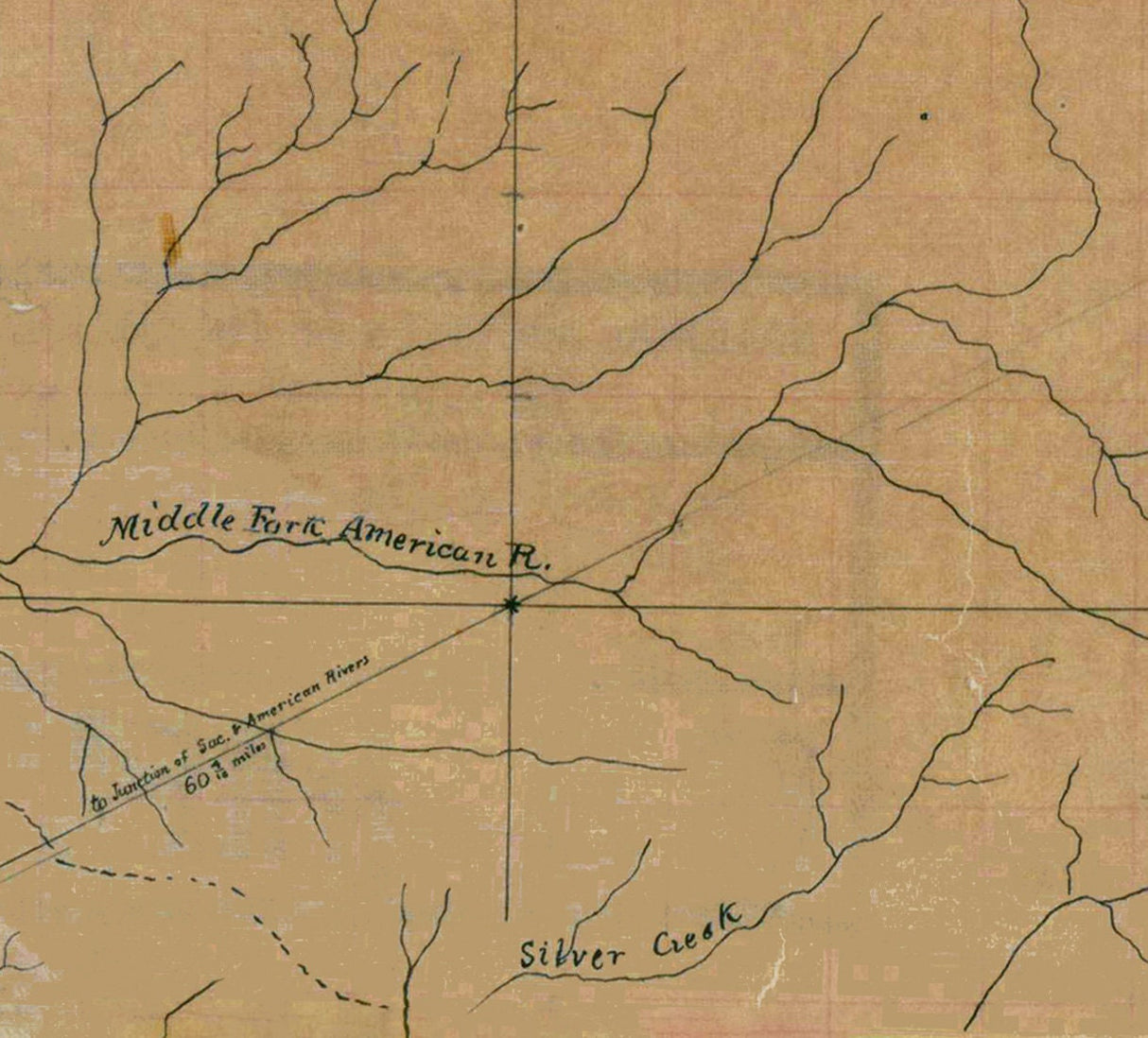 1866 Map of Lake Tahoe and Honey Lake California and Environs