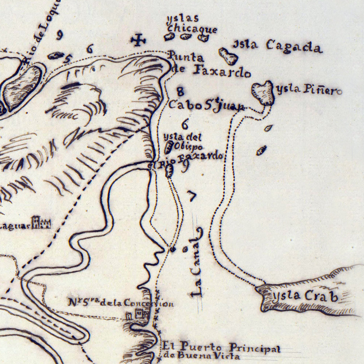 18th Century Map of Puerto Rico