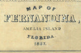 1857 Map of Fernandina Amelia Island Florida