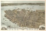 1872 Panoramic Map of Charleston South Carolina