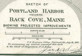 1887 Map of Portland Harbor and Back Cove Maine