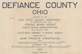 1940 Map of Defiance County Ohio